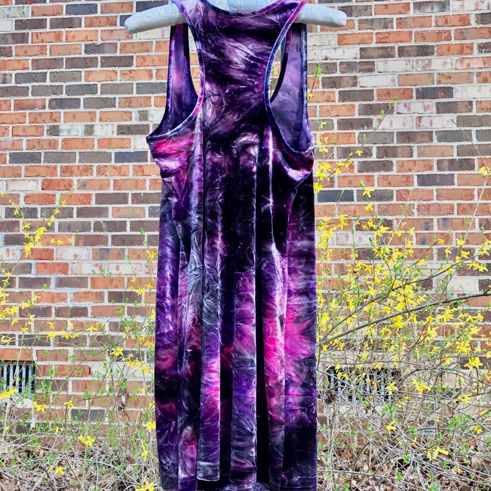 Betsey Johnson Tie Dye Burnout Velvet Sheath USA